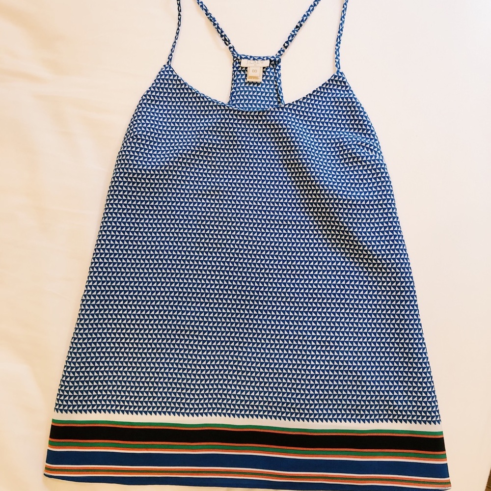 J. Crew Printed Racerback Tank Top